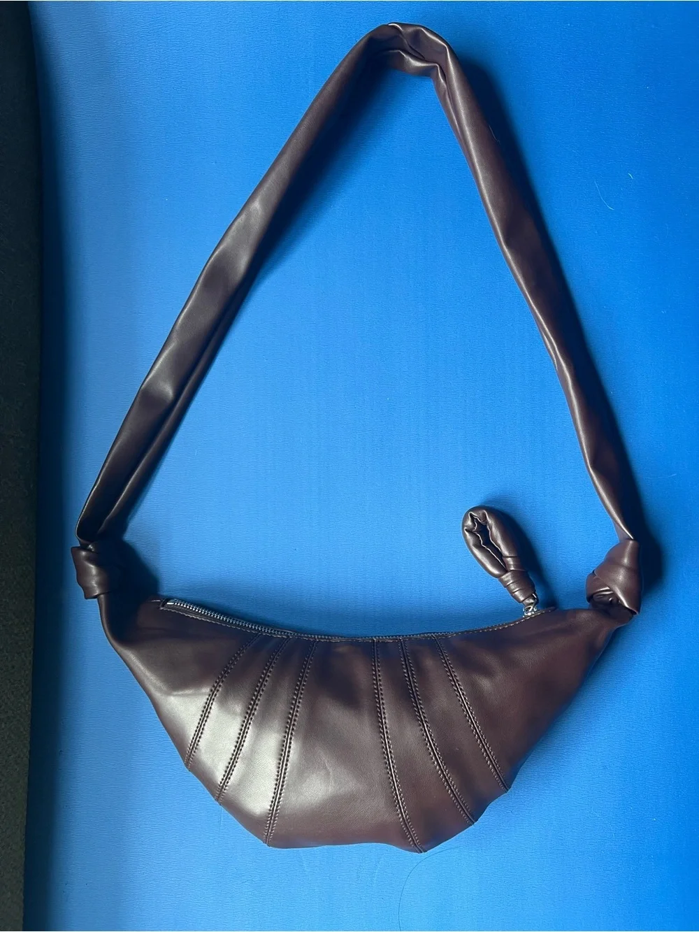 Lemaire Dark Brown Leather Logo Patch